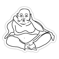 Black And White Meditating Buddha-saigonsouth.com.vn